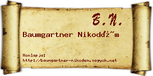 Baumgartner Nikodém névjegykártya
